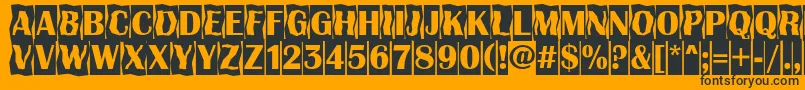 Czcionka AAlbionicttlcmdc2cmbBold – czarne czcionki na pomarańczowym tle