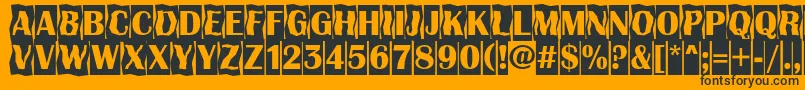 AAlbionicttlcmdc2cmbBold-Schriftart – Schwarze Schriften auf orangefarbenem Hintergrund