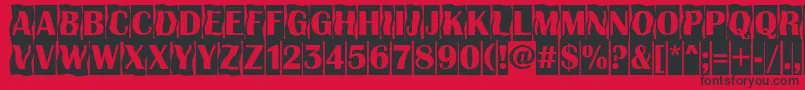 フォントAAlbionicttlcmdc2cmbBold – 赤い背景に黒い文字