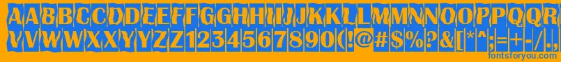 Шрифт AAlbionicttlcmdc2cmbBold – синие шрифты на оранжевом фоне