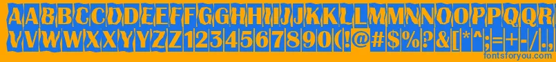 AAlbionicttlcmdc2cmbBold Font – Blue Fonts on Orange Background