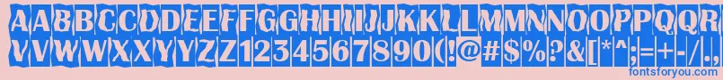 Czcionka AAlbionicttlcmdc2cmbBold – niebieskie czcionki na różowym tle