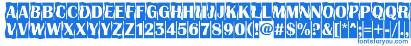 AAlbionicttlcmdc2cmbBold-Schriftart – Blaue Schriften auf weißem Hintergrund