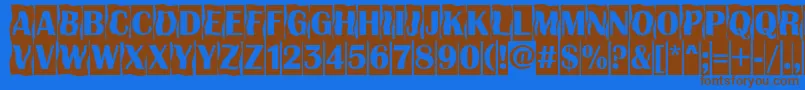 AAlbionicttlcmdc2cmbBold Font – Brown Fonts on Blue Background