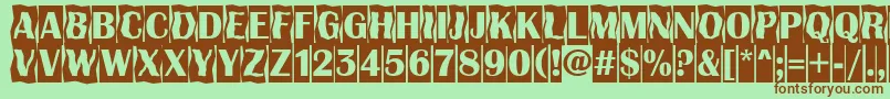 AAlbionicttlcmdc2cmbBold Font – Brown Fonts on Green Background