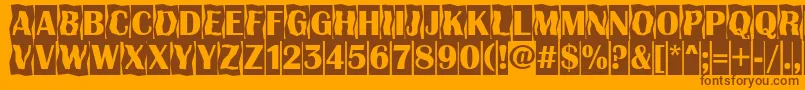フォントAAlbionicttlcmdc2cmbBold – オレンジの背景に茶色のフォント