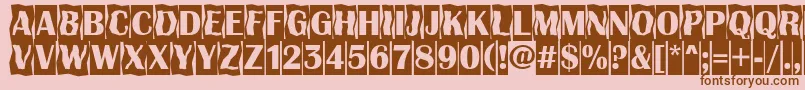AAlbionicttlcmdc2cmbBold-fontti – ruskeat fontit vaaleanpunaisella taustalla