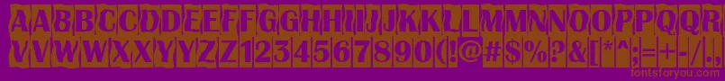 AAlbionicttlcmdc2cmbBold Font – Brown Fonts on Purple Background