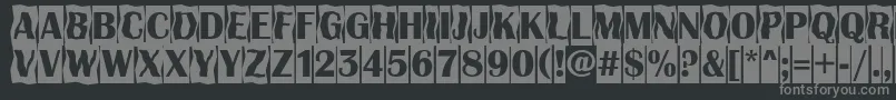 AAlbionicttlcmdc2cmbBold-Schriftart – Graue Schriften auf schwarzem Hintergrund