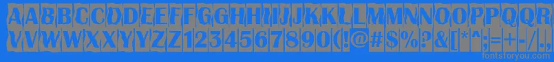 AAlbionicttlcmdc2cmbBold-fontti – harmaat kirjasimet sinisellä taustalla