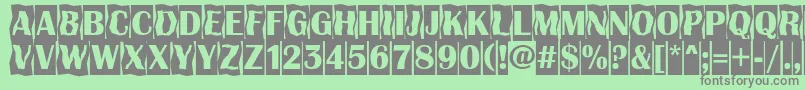 Шрифт AAlbionicttlcmdc2cmbBold – серые шрифты на зелёном фоне