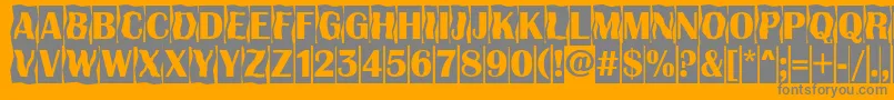 Шрифт AAlbionicttlcmdc2cmbBold – серые шрифты на оранжевом фоне