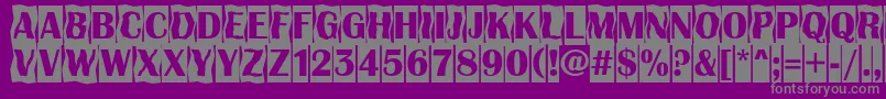 Шрифт AAlbionicttlcmdc2cmbBold – серые шрифты на фиолетовом фоне