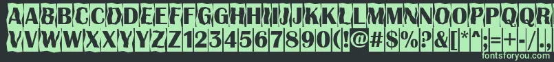 Шрифт AAlbionicttlcmdc2cmbBold – зелёные шрифты на чёрном фоне