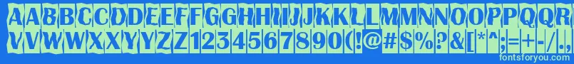 AAlbionicttlcmdc2cmbBold Font – Green Fonts on Blue Background