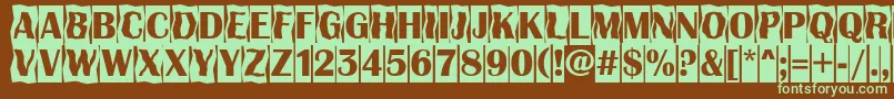 AAlbionicttlcmdc2cmbBold Font – Green Fonts on Brown Background