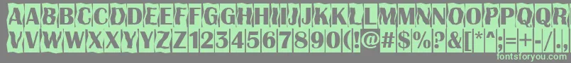 Шрифт AAlbionicttlcmdc2cmbBold – зелёные шрифты на сером фоне