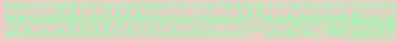 Fonte AAlbionicttlcmdc2cmbBold – fontes verdes em um fundo rosa