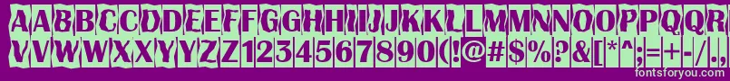AAlbionicttlcmdc2cmbBold Font – Green Fonts on Purple Background