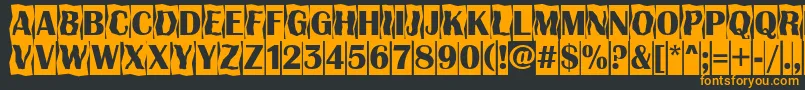 AAlbionicttlcmdc2cmbBold-fontti – oranssit fontit mustalla taustalla