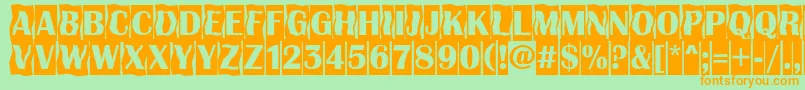 AAlbionicttlcmdc2cmbBold Font – Orange Fonts on Green Background