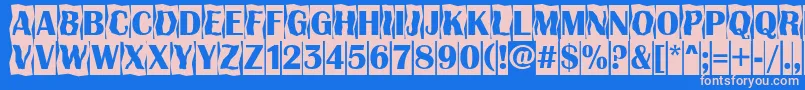 AAlbionicttlcmdc2cmbBold-fontti – vaaleanpunaiset fontit sinisellä taustalla