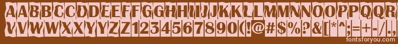 Шрифт AAlbionicttlcmdc2cmbBold – розовые шрифты на коричневом фоне