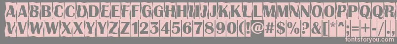 Czcionka AAlbionicttlcmdc2cmbBold – różowe czcionki na szarym tle