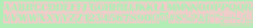 AAlbionicttlcmdc2cmbBold-Schriftart – Rosa Schriften auf grünem Hintergrund