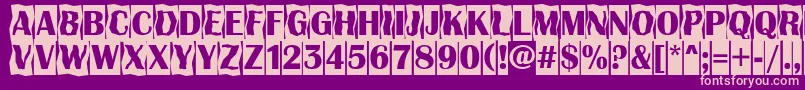 AAlbionicttlcmdc2cmbBold-fontti – vaaleanpunaiset fontit violetilla taustalla