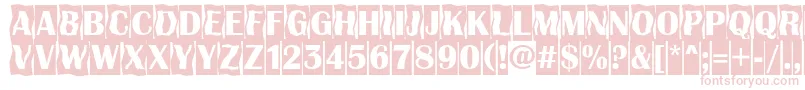 Fonte AAlbionicttlcmdc2cmbBold – fontes rosa em um fundo branco