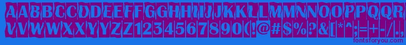 Шрифт AAlbionicttlcmdc2cmbBold – фиолетовые шрифты на синем фоне