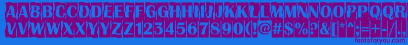 AAlbionicttlcmdc2cmbBold Font – Purple Fonts on Blue Background