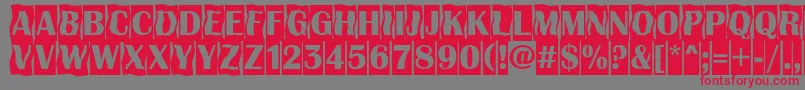 フォントAAlbionicttlcmdc2cmbBold – 赤い文字の灰色の背景