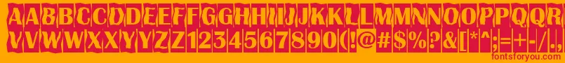 フォントAAlbionicttlcmdc2cmbBold – オレンジの背景に赤い文字