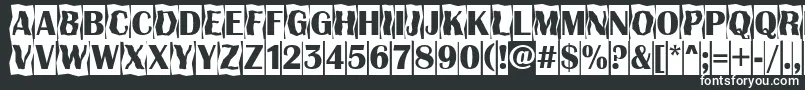 Шрифт AAlbionicttlcmdc2cmbBold – белые шрифты на чёрном фоне