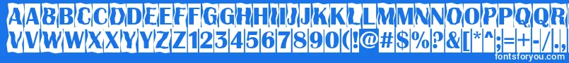 Шрифт AAlbionicttlcmdc2cmbBold – белые шрифты на синем фоне
