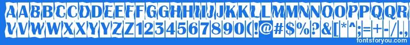 AAlbionicttlcmdc2cmbBold Font – White Fonts on Blue Background