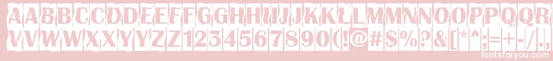 AAlbionicttlcmdc2cmbBold-fontti – valkoiset fontit vaaleanpunaisella taustalla
