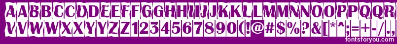 AAlbionicttlcmdc2cmbBold-fontti – valkoiset fontit violetilla taustalla