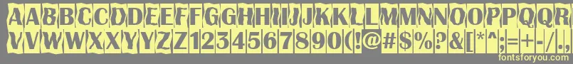 AAlbionicttlcmdc2cmbBold-fontti – keltaiset fontit harmaalla taustalla