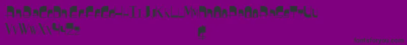 Czcionka Boldyhead – czarne czcionki na fioletowym tle