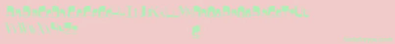 Boldyhead Font – Green Fonts on Pink Background