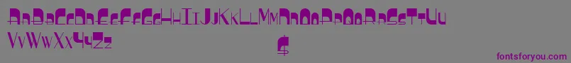 Boldyhead Font – Purple Fonts on Gray Background