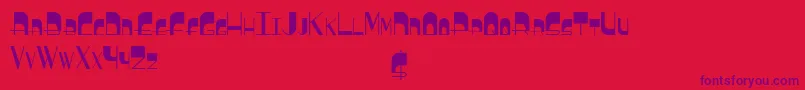 Boldyhead Font – Purple Fonts on Red Background