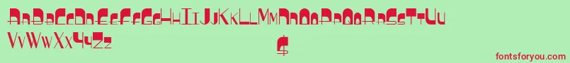 Boldyhead Font – Red Fonts on Green Background