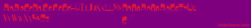 Boldyhead Font – Red Fonts on Purple Background