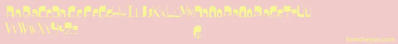 Boldyhead Font – Yellow Fonts on Pink Background