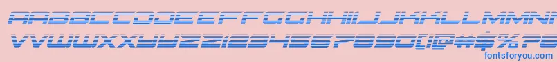 フォントGypsykillergradital – ピンクの背景に青い文字