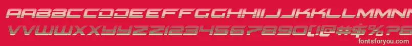 フォントGypsykillergradital – 赤い背景に緑の文字